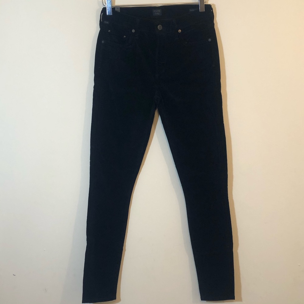 C of H Black Cuduroy Rocket Highrise Skinny Pants